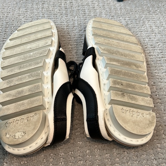 TRIPPEN Sandals. Size 36 (German). Black and White. - Picture 4 of 6